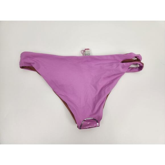 L*Space Breakers Bikini Bottom Reversible Size Small Purple Brown NWOT - Picture 4 of 5